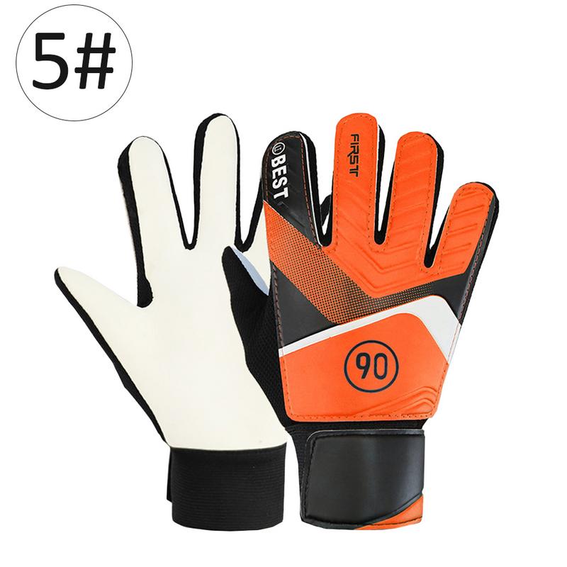 PU Children's Soccer Goalkeeper Gloves Latex Anti-Collision Goalkeeper Gloves For Protecting Hand Wearable Non-slip Gloves: Gold