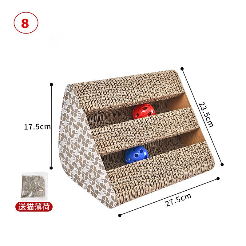 Cat Scratch Board Toy Pad Grinding Nails Interactive Protecting Furniture Cat Toy Corrugated Large Size Catw Scratcher Toys: 8