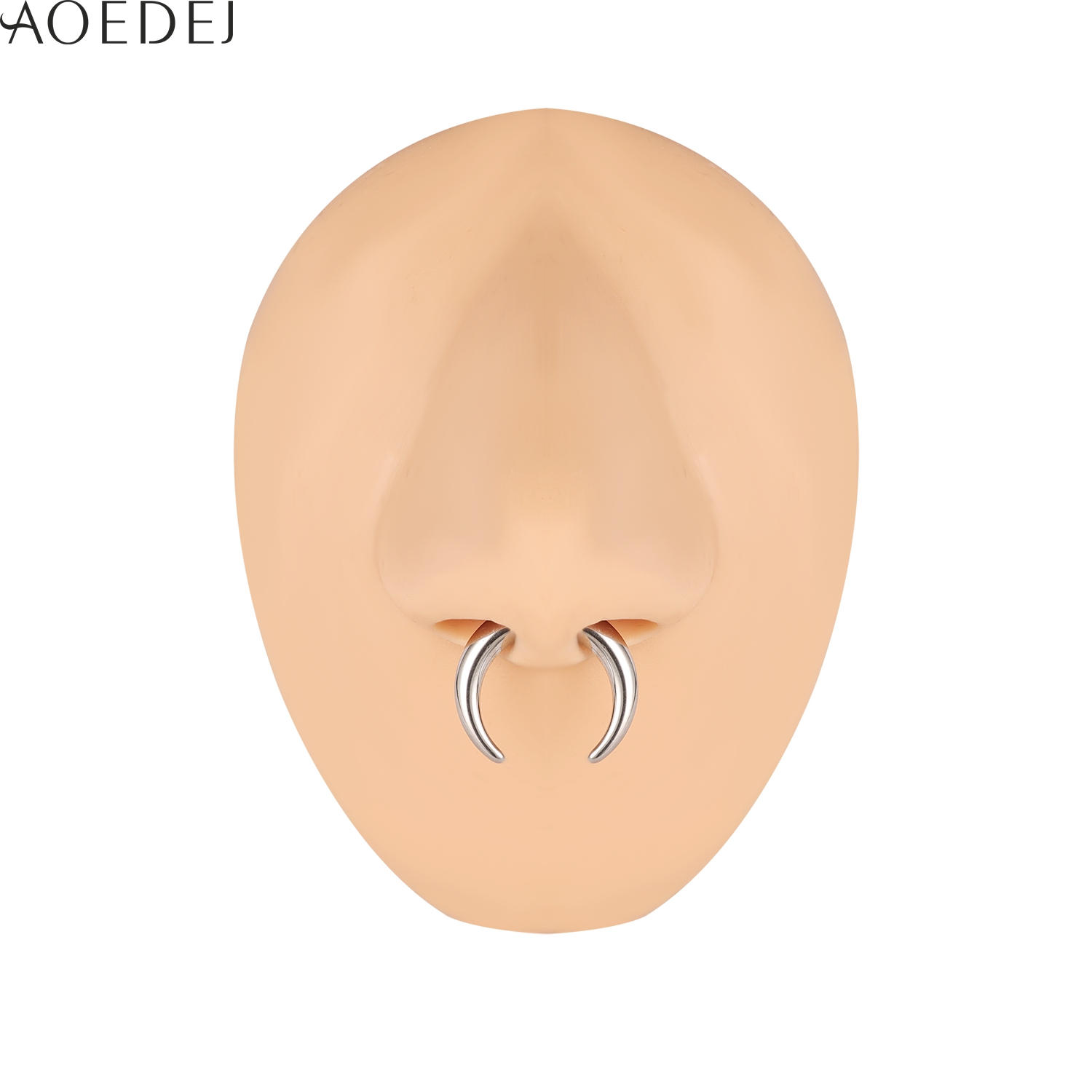 AOEDEJ 1Piece Stainless Steel Nose Ring 8-25mm Horseshoe Shape Septum Rings Colour Nose Studs Earring Punk Body Piercing Jewelry