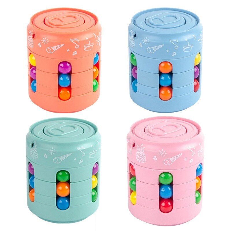 Fagioli magici rotanti cubo punta delle dita Fidget giocattoli bambini adulti sollievo dallo Stress Spin Bead puzzle educazione dei bambini gioco di intelligenza