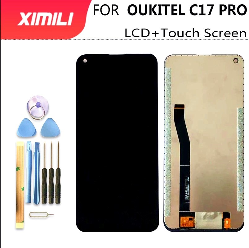 6.35 "のoukitel C17 lcdディスプレイ + タッチスクリーン、 100% オリジナルのテスト液晶スクリーンデジタイザガラスパネルの交換oukitel C17 プロ