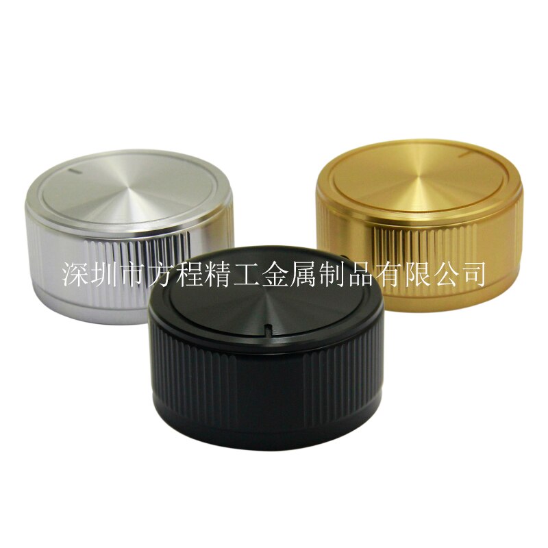 Aluminiumlegering Effen Gestreepte Knop Diameter 35 Mm Hoogte 17 Mm Binnenste Gat 6 Mm Knop