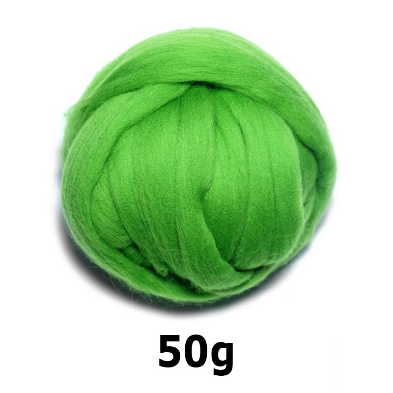 handmade Wool Felt for felting 50g Green Perfect in Needle Felt 03#: 50g