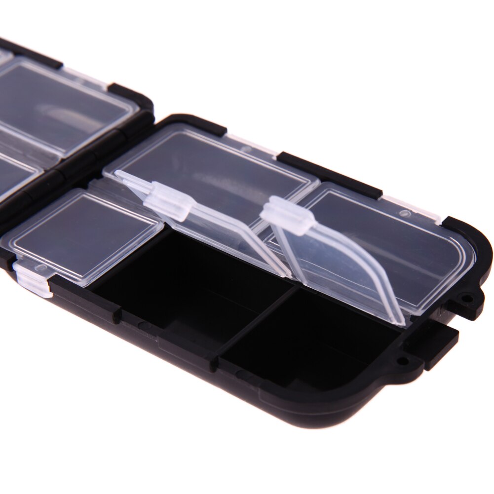 10 Compartments Plastic Storage Case Fish Tool Box Fishing Box Tackle Lure Hook Rig Baits Shrimp Fly Fishing Accessories Pesca