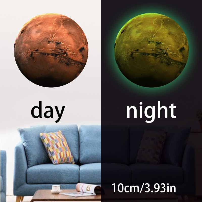 sterben Universum Planeten Galaxis Kinderzimmer Schlafzimmer Leucht Zauberstab Aufkleber Decke Decals Dekoration Solar- System Fluoreszierende Zauberstab Dekor: Merkur(3.93in)
