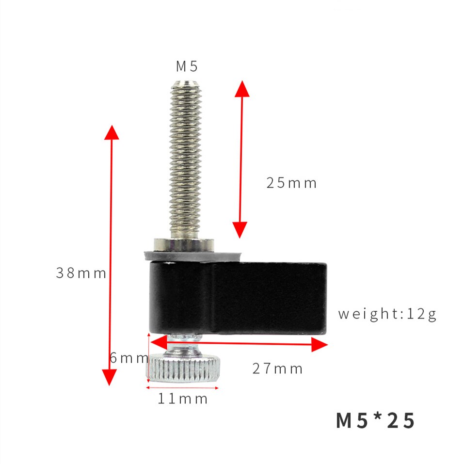 Braccio di Prolunga Casco da BGNING Auto Photo Mount w/ M5 * 17mm Chiave di Vite Adattatore per Gopro 8 7 6 per Xiaoyi per SJCAM Macchina Fotografica di Azione: Black M5x25 Screw