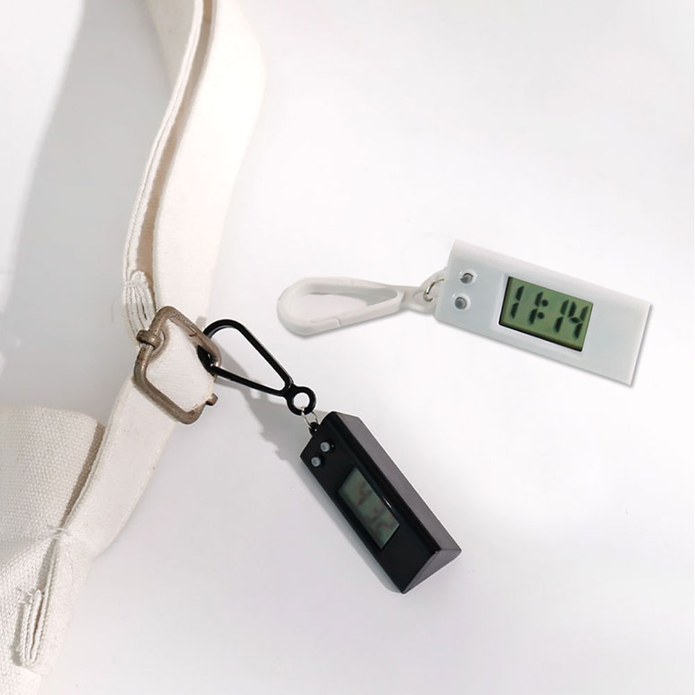 Digitale klok Student Mini elektronische klok sleutelhanger Elektronisch driehoekig horloge Digitale tafeltijdweergave Klok hangende sleutelhanger