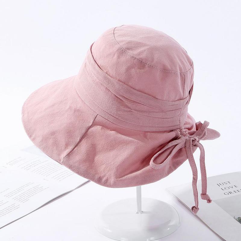 Cokk Zomer Hoed Vrouwen Emmer Hoed Cap Zon Uv-bescherming Effen Kleur Katoen Opvouwbare Zon Hoeden Voor Vrouwen Dames Hoeden gorro Gorras