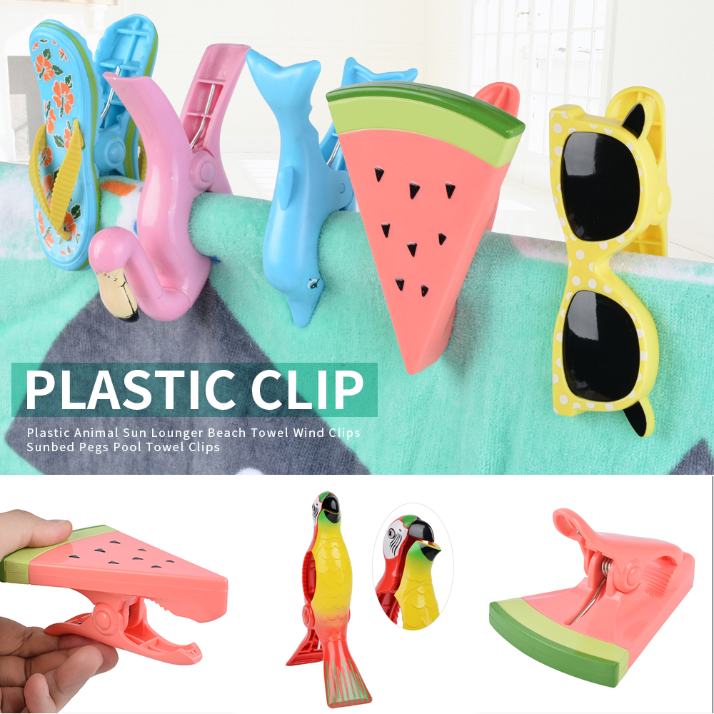 1 st plast söta djur strandhandduk täcke klämmor klämma för att förhindra vinden klämma klädnypor torkställning hållarklämma