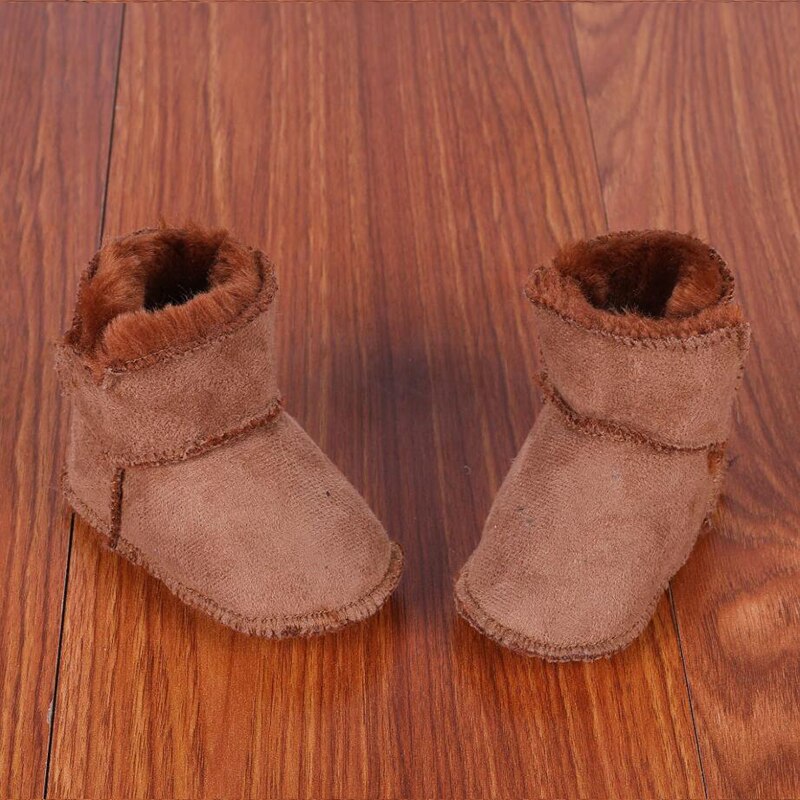 Luipaard Dikker Warm Baby Schoenen Lange Pluche Baby Jongen Meisje Snowboots Zachte Winter Baby Peuter Kids Schoenen: brown / 12