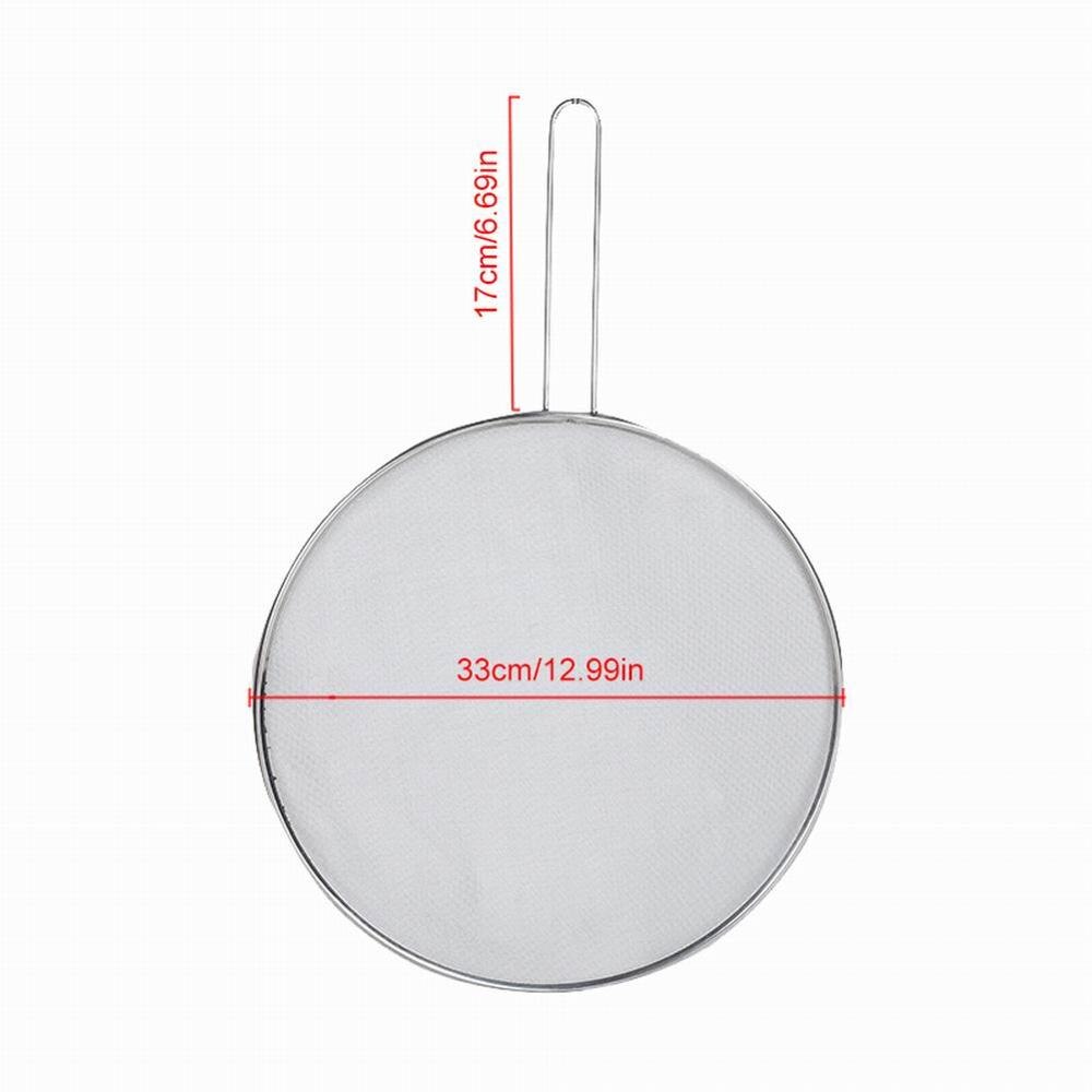 Oil Splatter Screen Stainless Steel Fine Mesh Grease Splatter Guard For Frying Pan Tools 25cm/29cm/33cm: 33cm
