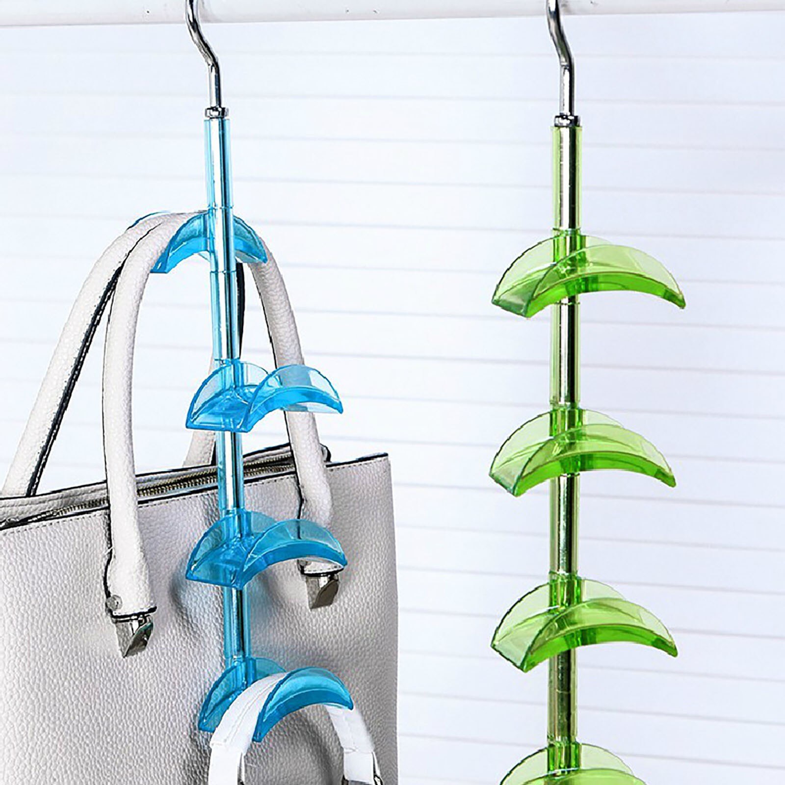 Porte-sac en cuir rotatif à 360 degrés, crochet de porte-manteau à 4 couches, à la , c50