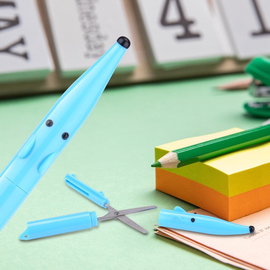 Paper-cut Scissors Folding Safety Scissors Portable Animal Cartoon Scissors Paper Cutting Tools Crafts Making Tools#p30