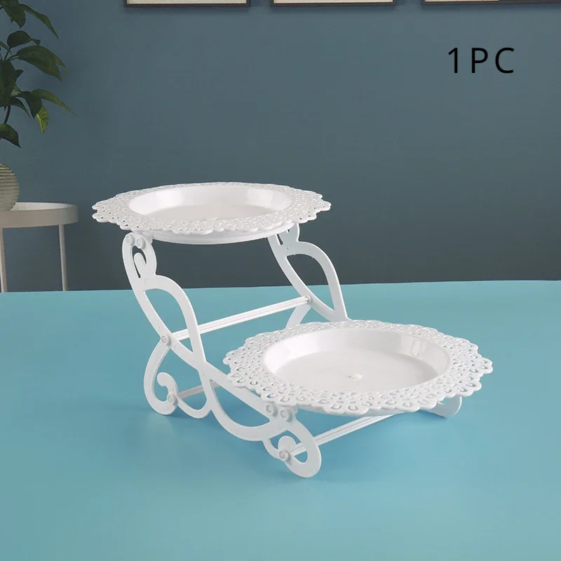 Birthday Cake Stand Display Stand Removable Dessert Tray Stand Birthday Party Snack Fruit Plate Display Stand Party Supplies: SKY BLUE