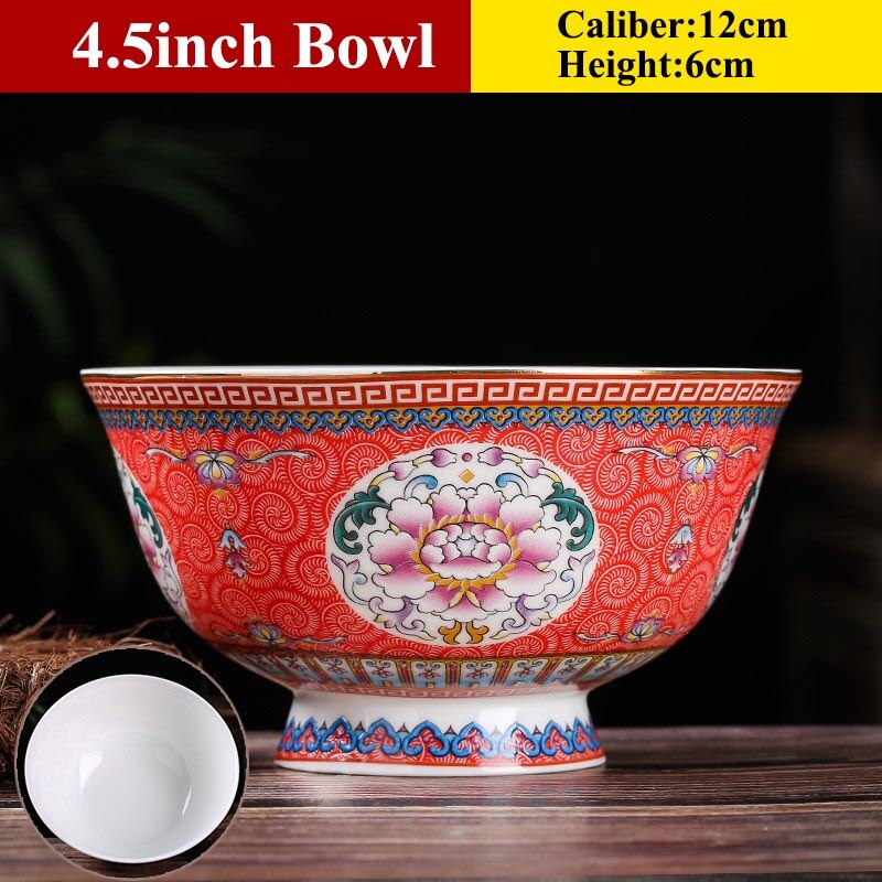 2pcs 4.5inch Chinese Soup Bowls Jingdezhen Ceramic Bowl Bone china Food Container Kitchen Utensils Accessories Ramen Salad Bowls