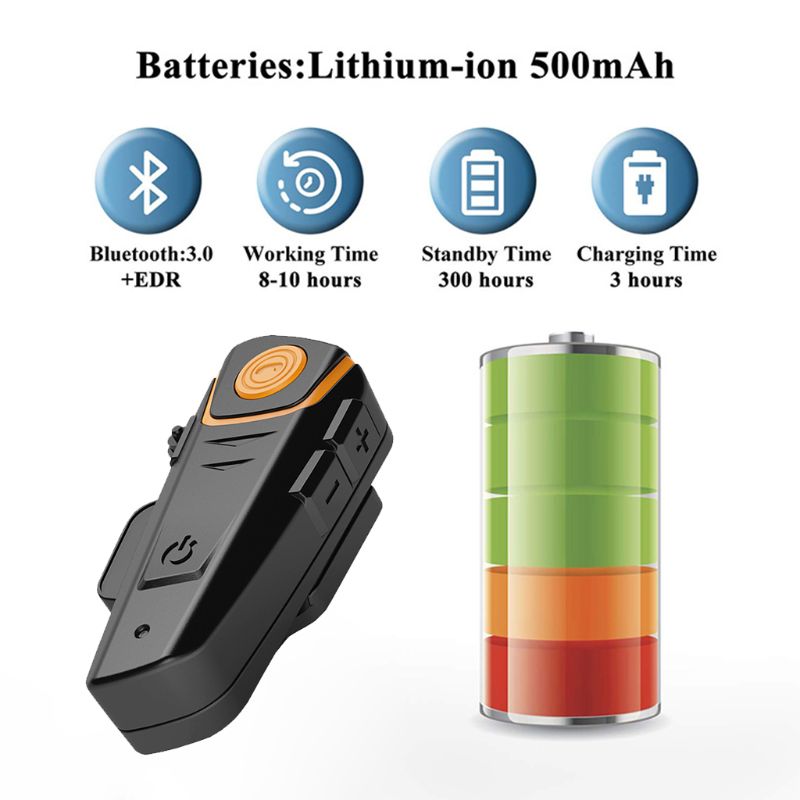 Waterproof BT-S2 Multi BT Interphone 1000M Motorcycle Bluetooth Helmet Intercom Y5GF