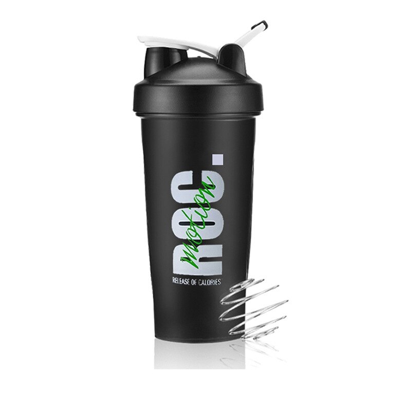 Lanke Eiwit Shaker Fles Met Roeren Bal Voor Sport, Draagbare Sport Water Fles Mengen Wei-eiwit Bpa Gratis, 650Ml: MULTI