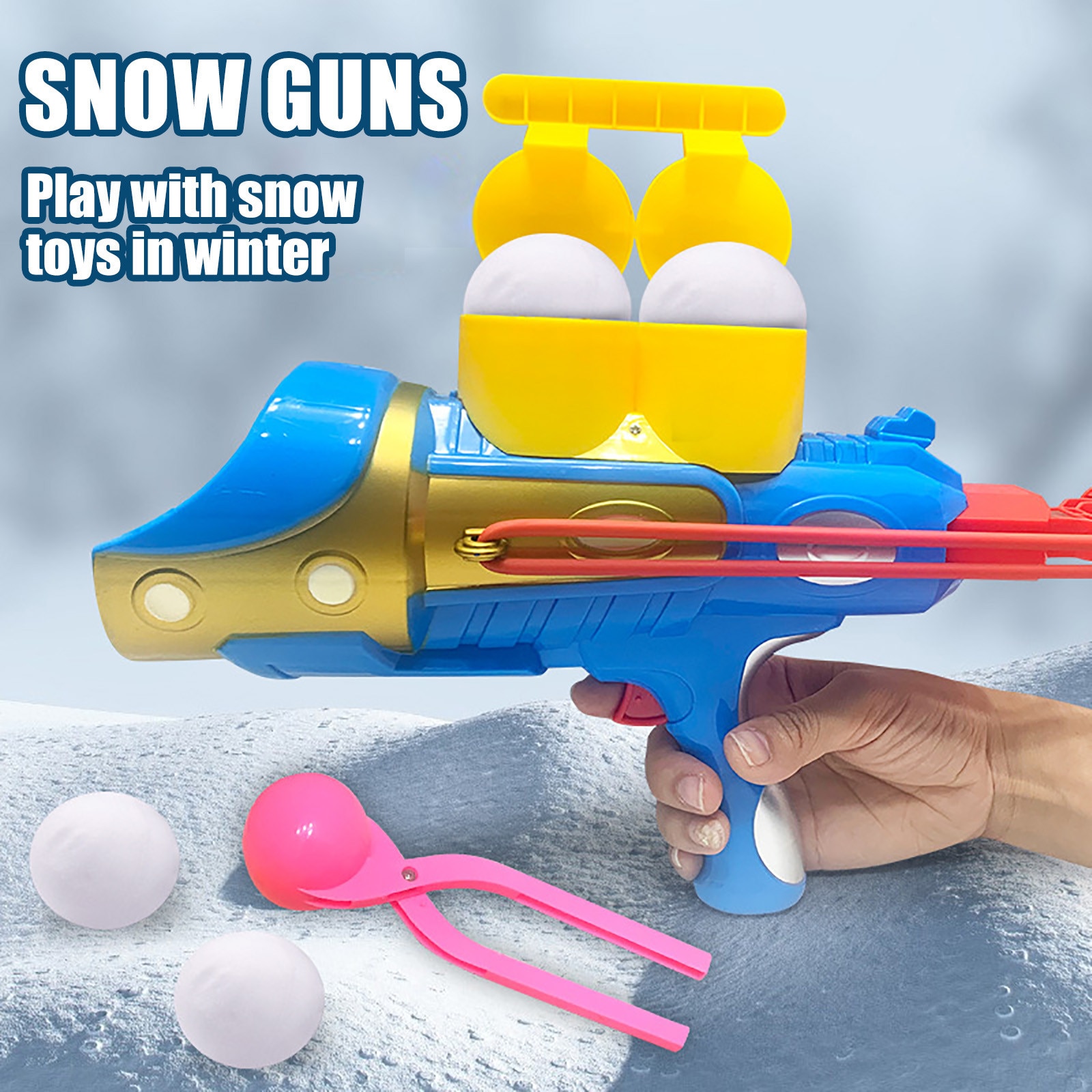 Children's Snowball Launcher Round Snowball Maker Mold with Handle Perfect Ball Shape Launcher Ready Snowball Fighting Toy #40