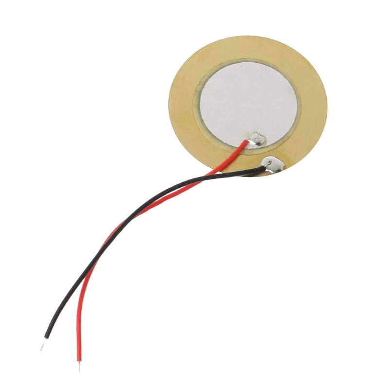 10pcs 35mm Piezo Elements buzzer Sounder Sensor Trigger Drum Disc+ wire copper