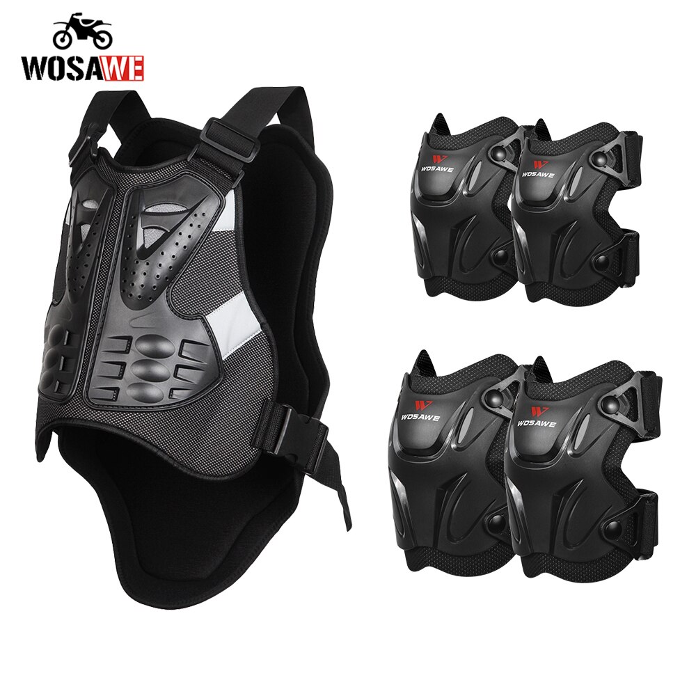WOSAWE Motorcycle Rider Full Chest Body Armor Vest Suits Skate Motocross Bike Cycling Racing Armor Road Moto Protective Gear