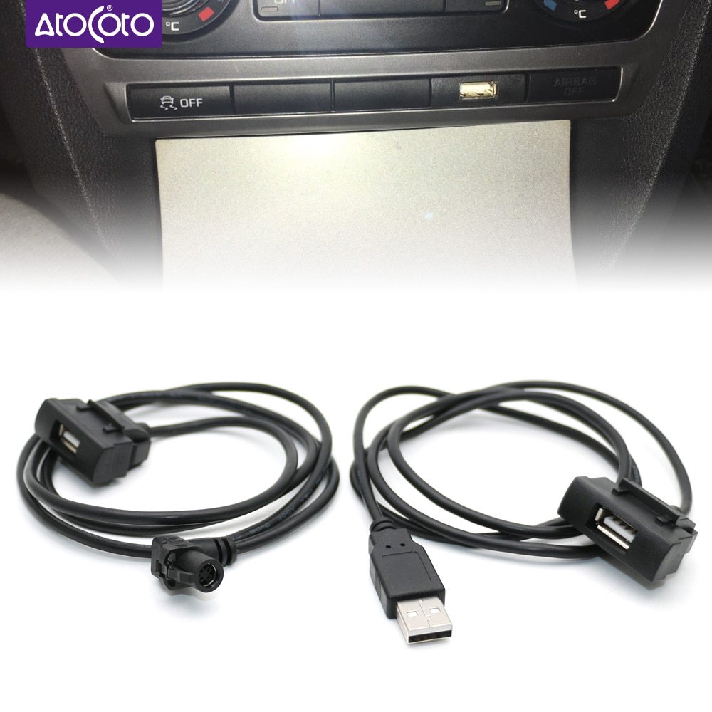 Rcd 510 rns 315 cd växlare usb gränssnittskabel adapter för skoda octavia kortplats knapp huvudenhet panel