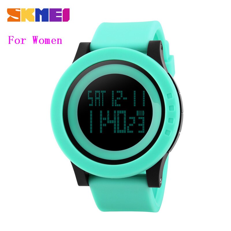SKMEI décontracté femmes montres Sport montres LED étanche montre numérique femmes montres femme montre-bracelet Sport: All Green