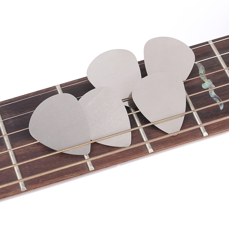 10 stks/pak Plectrums Plectrum 0.3mm Rvs Metalen Elektrische Gitaar Bas Picks Plectrum Gitaar Onderdelen & Accessoires GYH