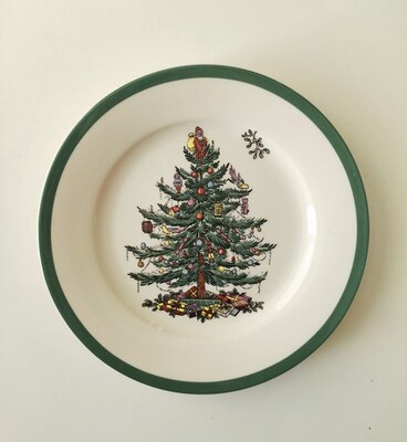 Nordic Salad Plate Christmas Ceramic Cute Noel Christmas Decoration Breakfast Dish Christmas Dinner Plates VVajilla Посуд: 20cmx1cm