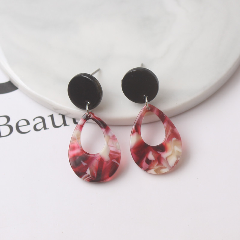 Exaggerated Big Dangle Earrings for Women Hollow Water Acrylic Statement Female Earrings pendientes mujer Ear Jewelry: ES4412