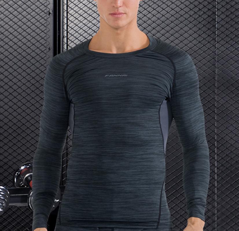 Løpeskjorte herre langermet treningsskjorte sportsklær passform skjorter for menn topp bodybuilding t-skjorte menn fitness tight sportsklær