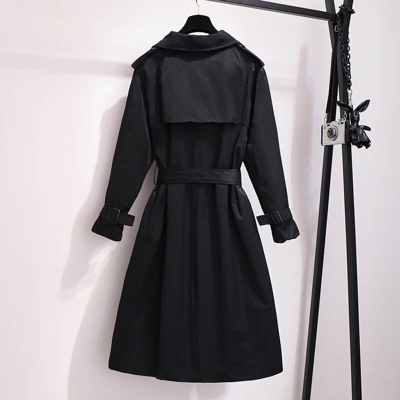 Höst trenchcoat dam plus size byst 150cm 5xl 6xl 7xl 8xl 9xl rock dam svart röd färger