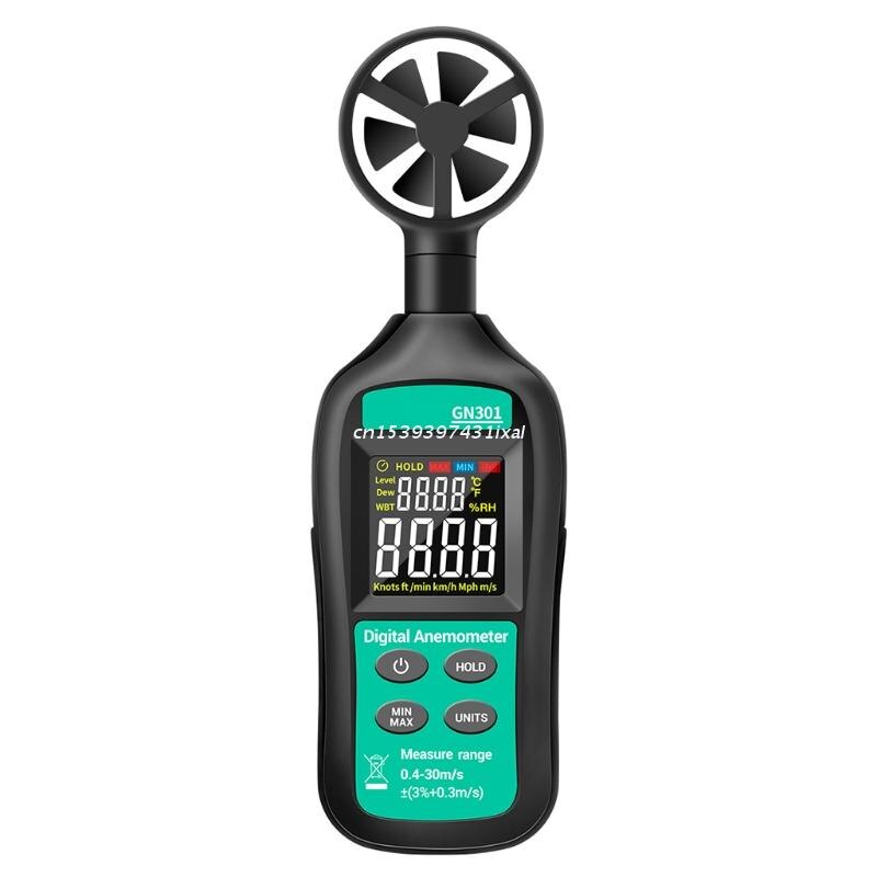 GN301 Digital-Anemometer 0-30 mt/s Wind Geschwindi... – Grandado
