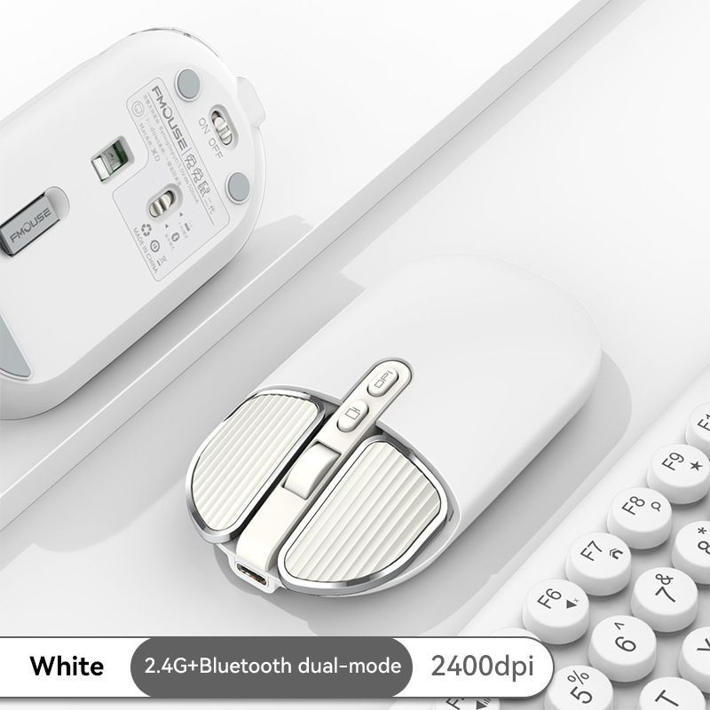 XIAOMI Kabellose, leise Maus, klein, frisch, für Schreibtisch, Laptop, Handys Tablette, universelle, leichte, tragbare Bluetooth-Maus: Gold