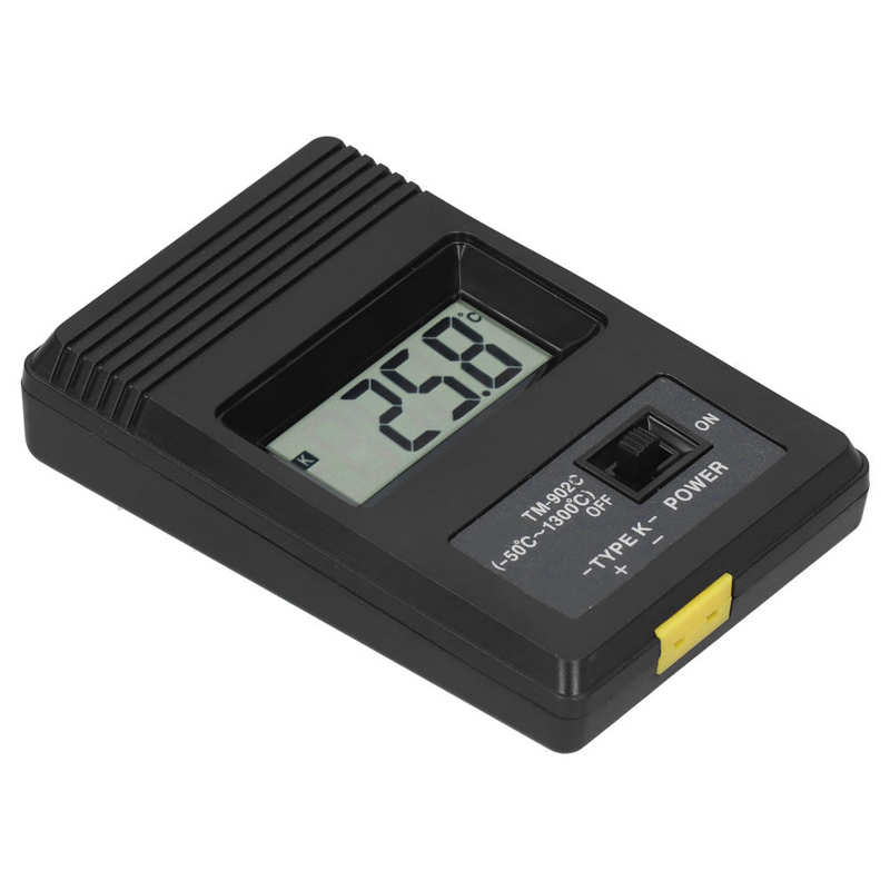 LCD Display Temperature Meter Low Power Consumption High Accuracy Digital Temperature Meter with Fish Tanks Pools for Ceramics