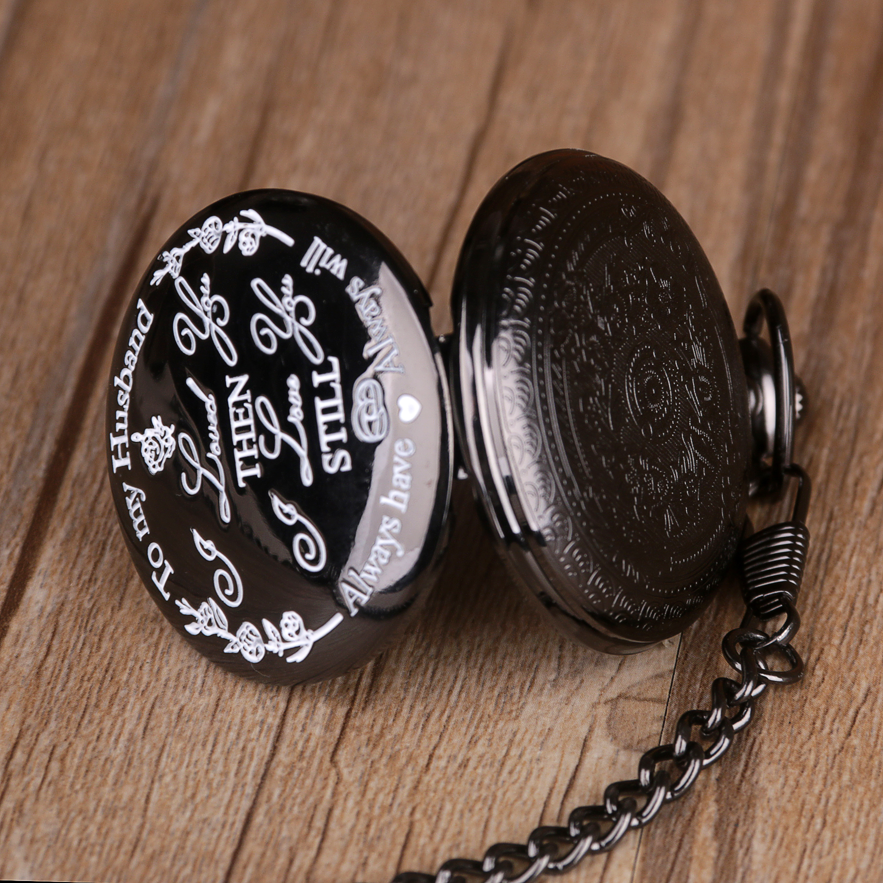 Om Mijn Man Altijd Zal IK LIEFDE U Quartz Zakhorloge Casual FOB Klok Zakhorloge voor lover Man