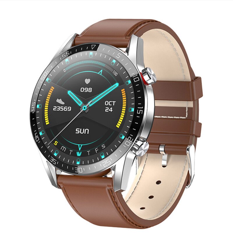 L13 reloj inteligente: Brown leather