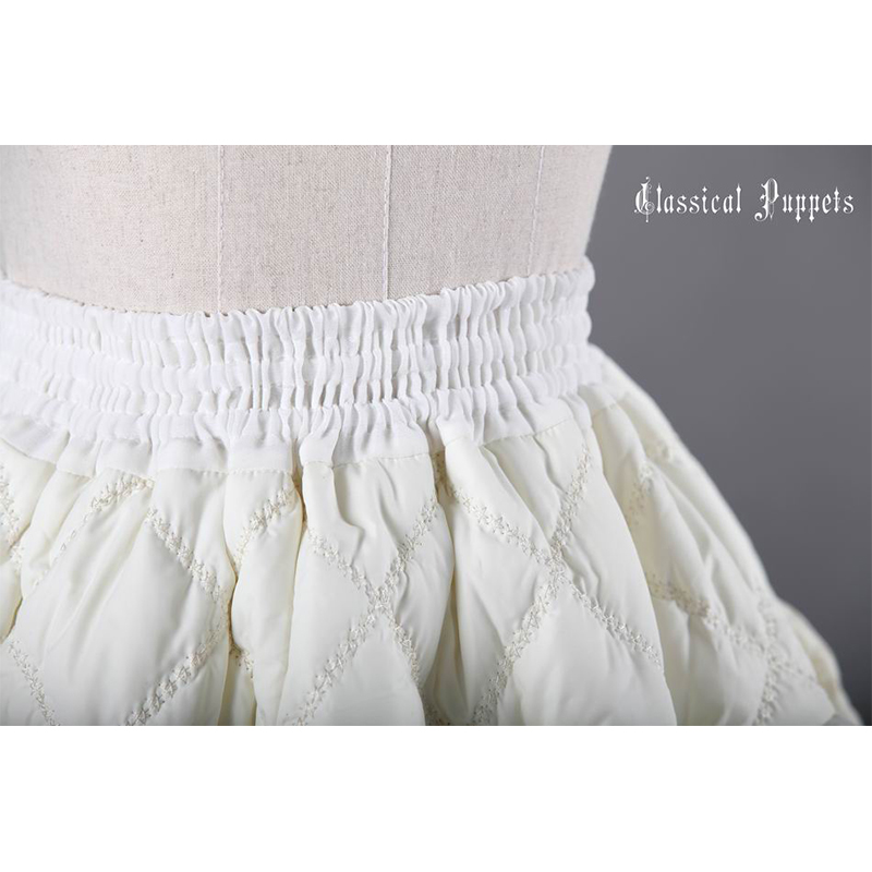 Thick Short A line Petticoat for Winter Cotton Padded Underskirt by Classical Puppets