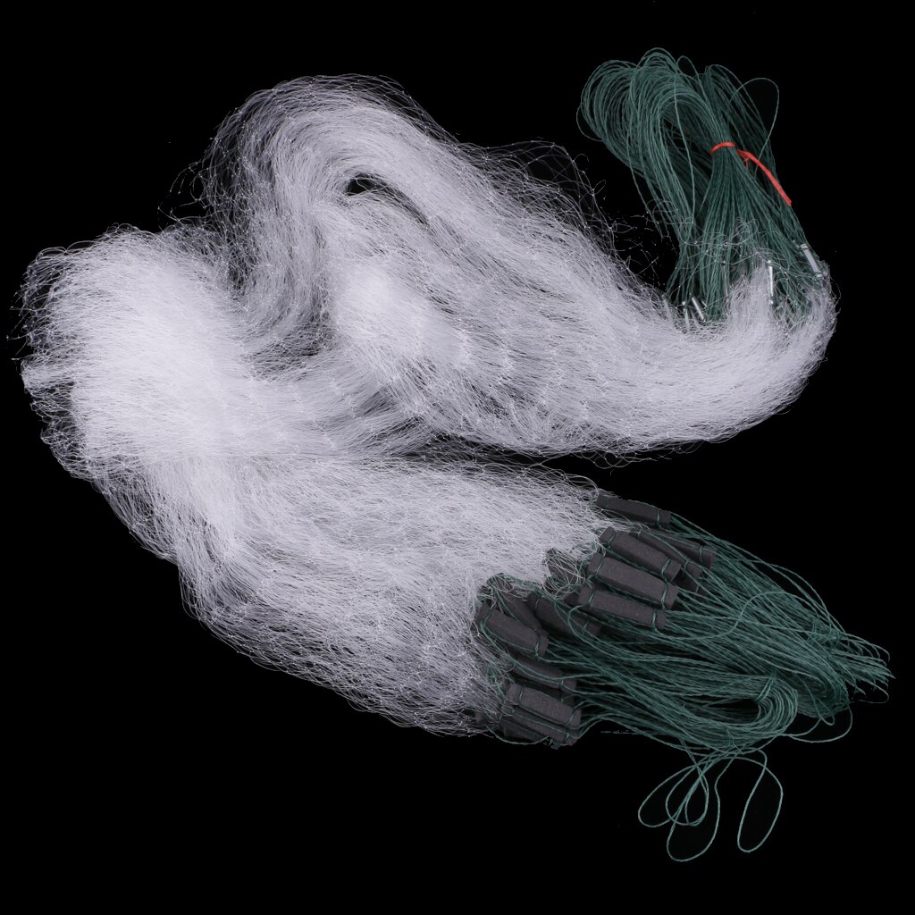 3 Layers Fishing Gill Net Fishing Nets Seine Net with Float Lead iron Sinker Fishing Tackles: 22m