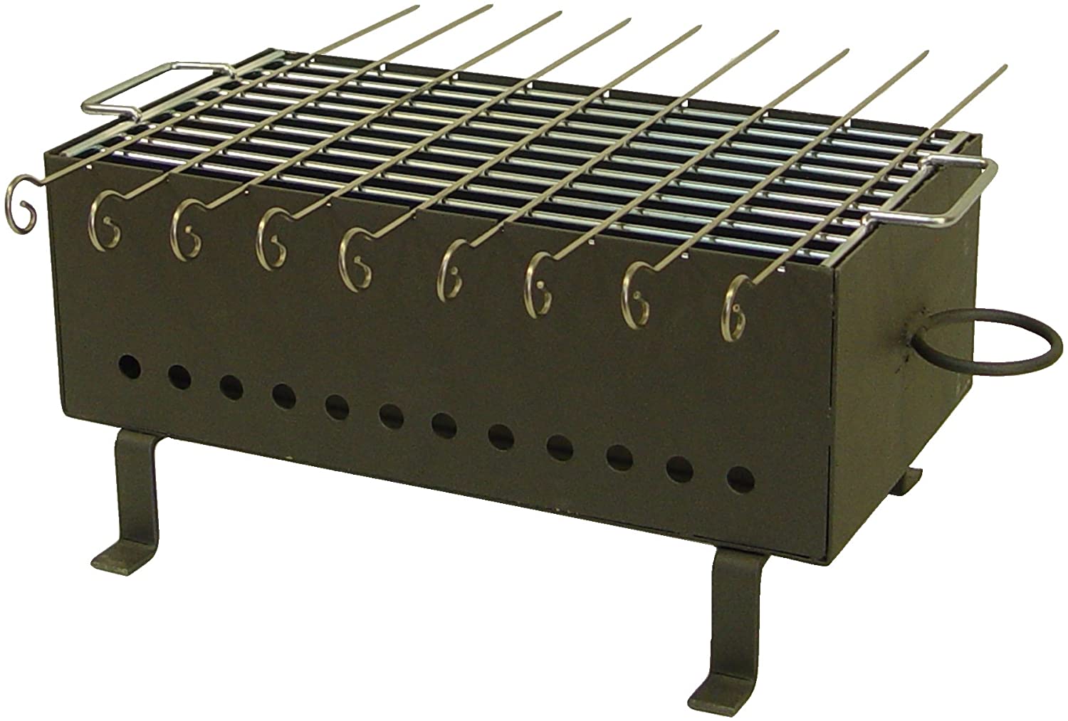 Barbacoa para pinchos, anafre, 38x20x22 cm, fácil montaje