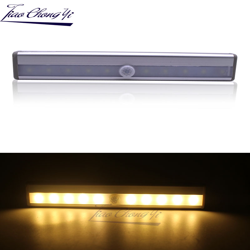 LED Cabinet Light PIR Motion Sensor Closet Battery Wall lamp Rigid Strip Bar Light lamp with motion sensor Emergency light