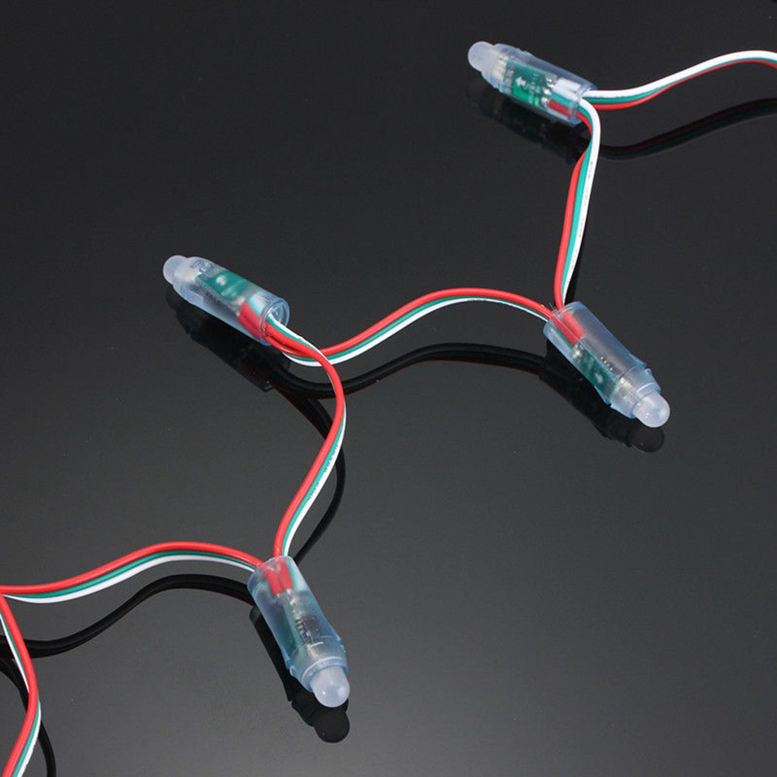 50X12mm LED Module RGB WS2811 Digital Pixel Addressable LEDs Strip Wwaterproof 5V LED String Christmas Wedding Party Home Decor