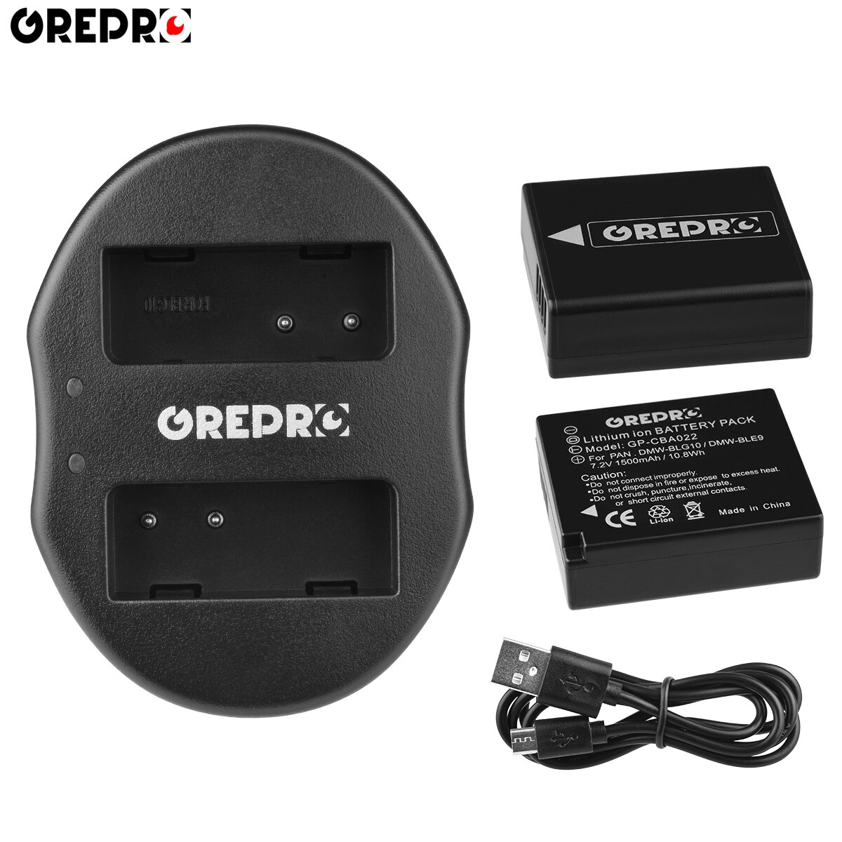 Batterie et chargeur pour Panasonic Lumix DMW-BLG10 DMW-BLE9 DMW BLG10, pour DMC TZ100, DMC-GX80 GX9, TZ80, LX100, DMC-GX7, DC-TZ90: Charger and 2Battery