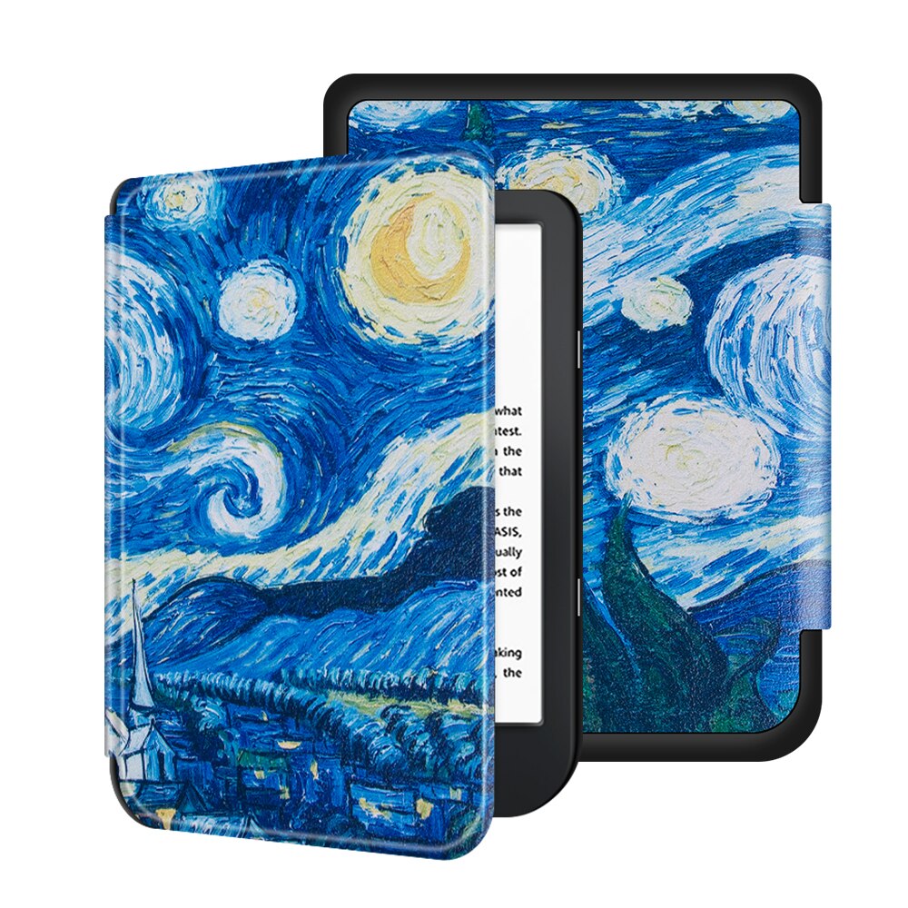 Funda de reposo magnética delgada para Kobo Nia Ereader , cubierta inteligente para libro electrónico de PU, carcasa de piel, ligera, función de apagado automático: nia xingkong