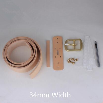 Handgemaakte DIY Lederen riem Materialen DIY mannen laag lederen riem met naald gesp groente lederen heren riem strip mat