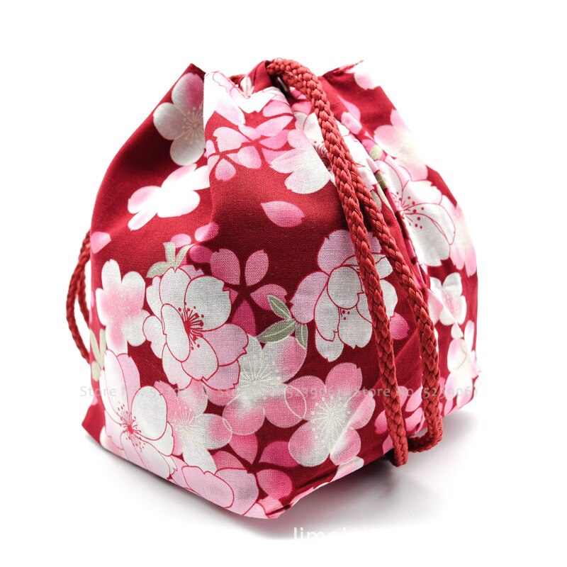15 farben Japanischen Kimono Kawaii Geldbörse Blumen- Sakura Gedruckt Strahl Tote Tasche Tasche Frauen Yukata Paket Hochzeit Partei Taschen: 2