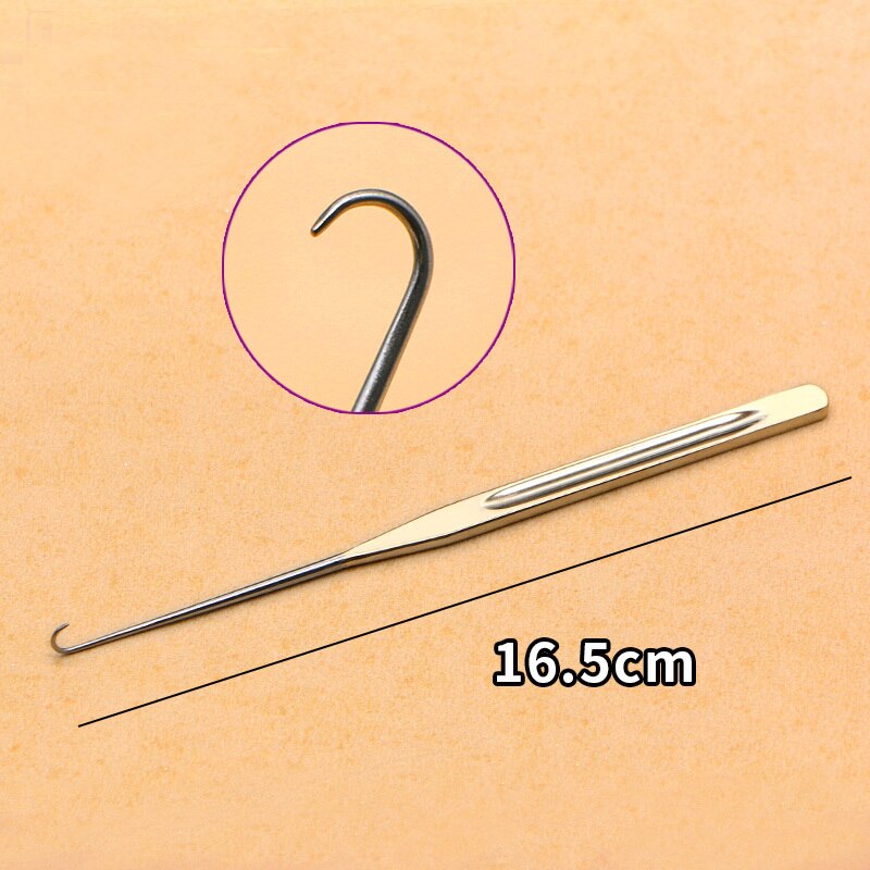 Nase single claw pull hook Sharp head pull hook Question mark type pull noble steel only clay pull hook instrument: black