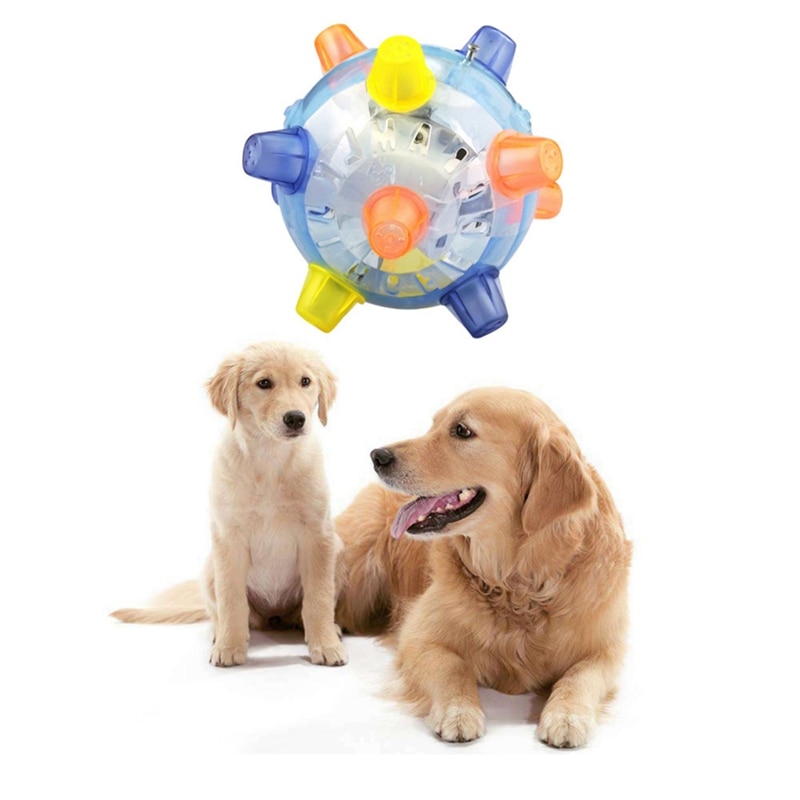Dog Flashing Dancing Ball Toy Funny Pet Glowing Ball Dog Bouncing Jumping Balls Dog Interactive Puzzle Balls Random Color