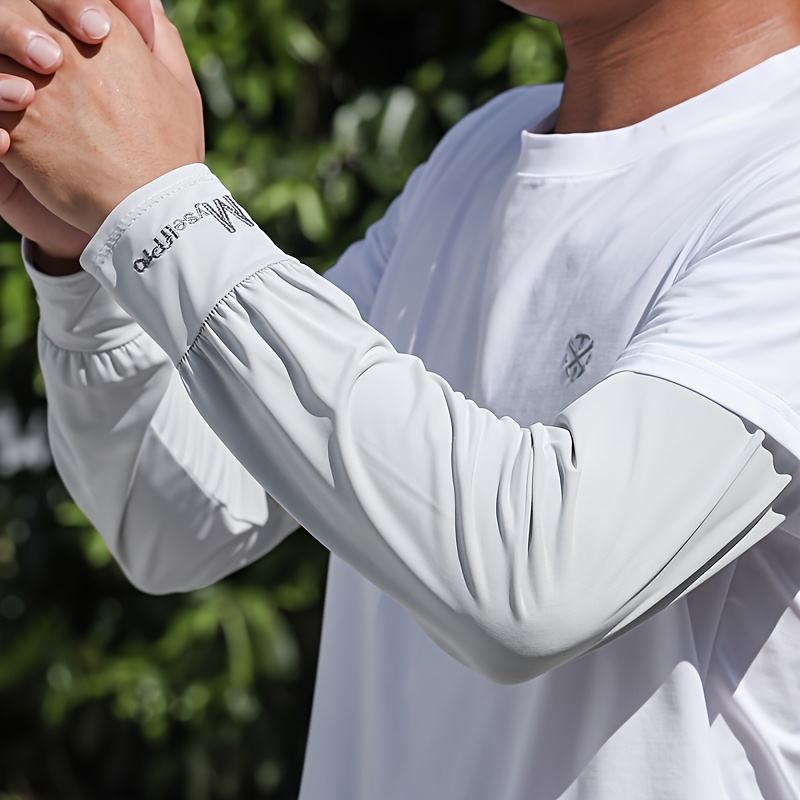 Kühlende Armstulpen, atmungsaktiv, Sonnenschutz, Eisseidenärmel, Sommer, draussen-Sport, Fahren, Radfahren, Ärmel, Herren, lockerer Arm: Rot