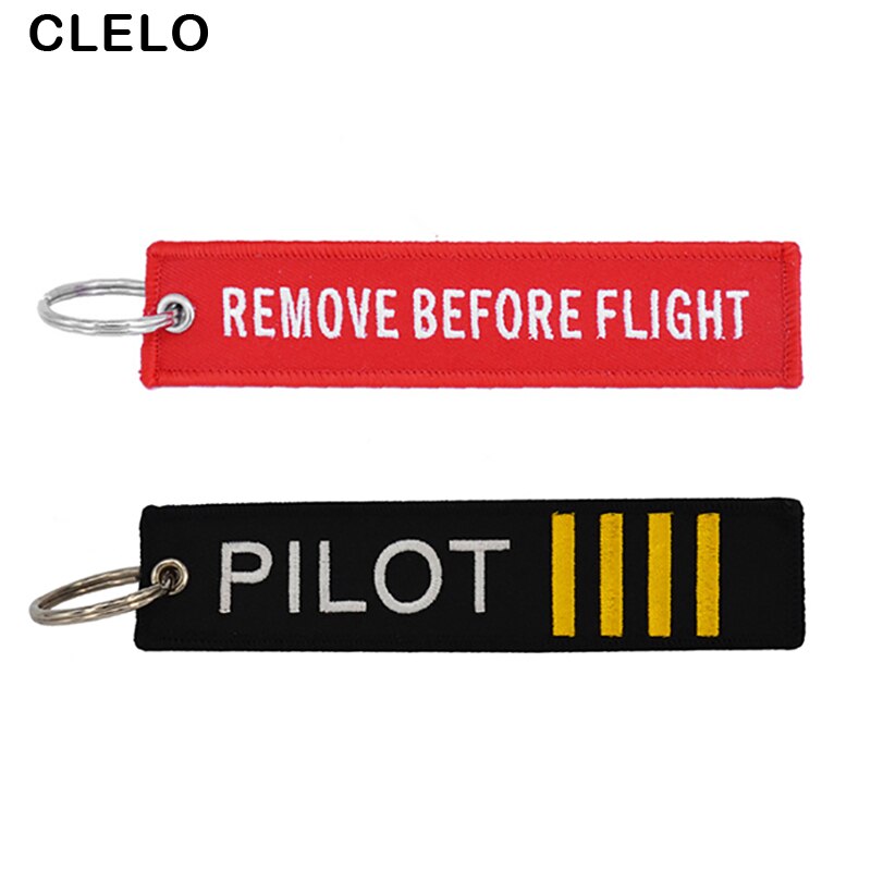 Clelo flight pilot bagage tag embroidery travel tag med nyckelring nyckelring special för flygälskare flygbesättning: 3