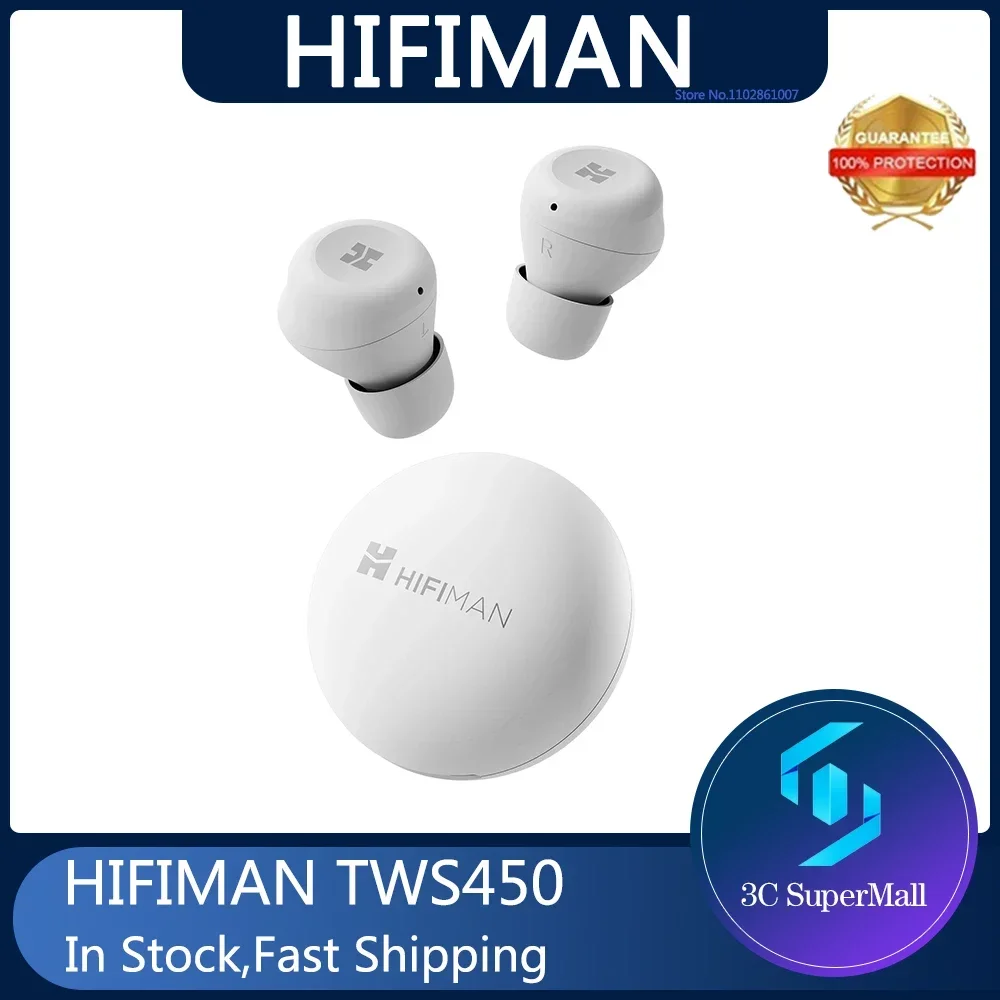 Originale hifiman tws 450- øretelefoner med ekte trådløs stereo med støydemping og dynamisk driver i audiofilkvalitet